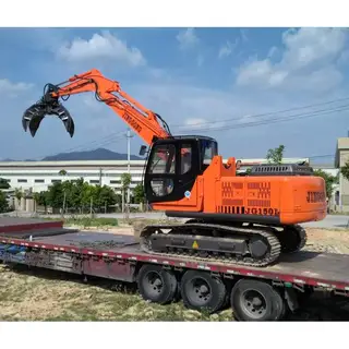 13.5 Ton Crawler Type Excavators with Metal Scrap Grab