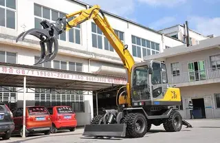 7.8 Tons Brand New Wheeled Log Grab Excavators for Sale
