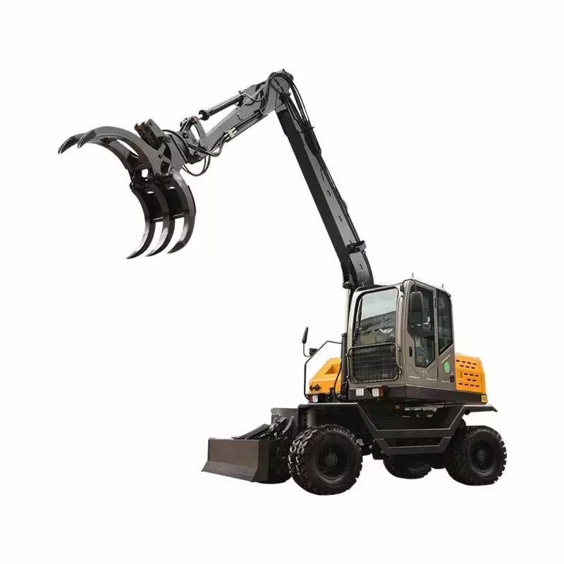 Wheeled Type Hydraulic Handing Excavator with Grapple
