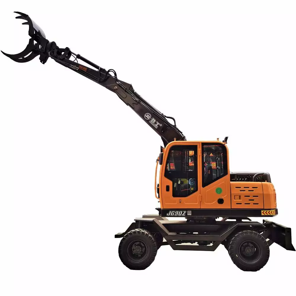 7 Tons Wheeled Excavators for Sale, With Sugarcane Grapple