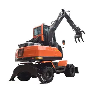 Wood Grabber Wheeled Loader, with a 360 ° Rotation
