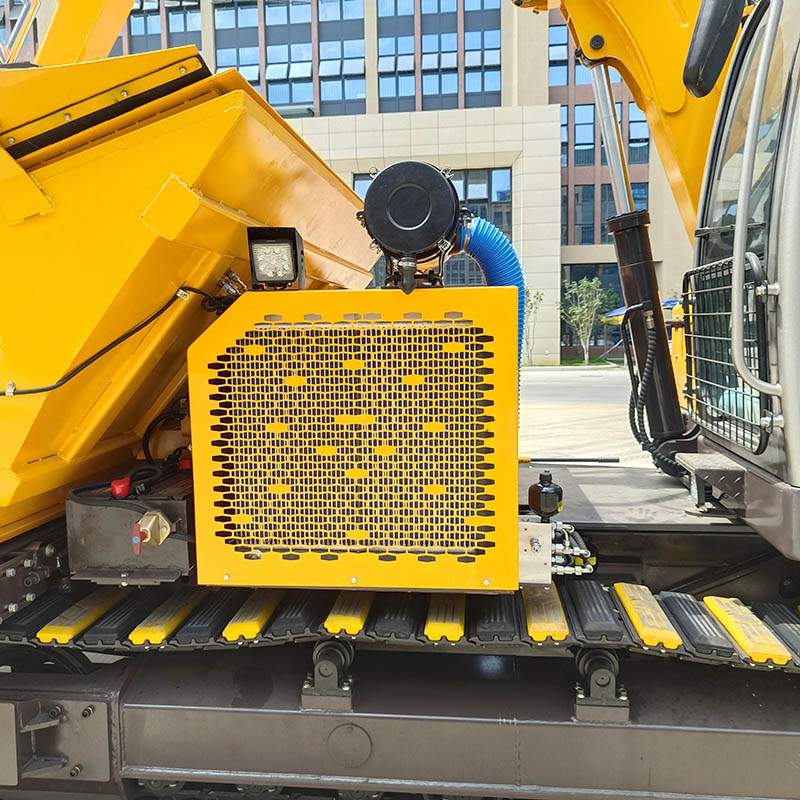 Rail Road Excavators with Railway Ballast Plows