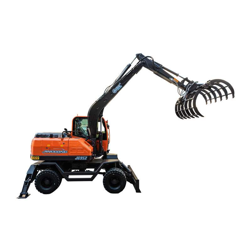 Brand New Wheeled Cotton Handling Crane with a Rotary Grab