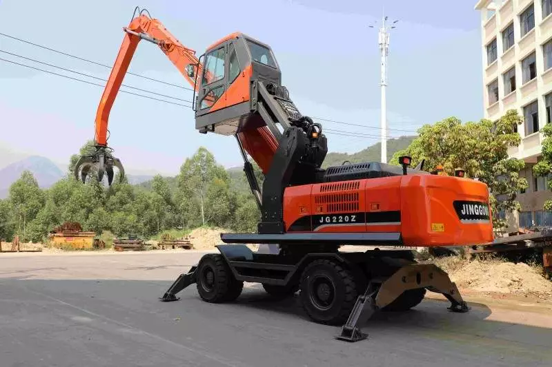 Wheeled Excavators with Claw Grab