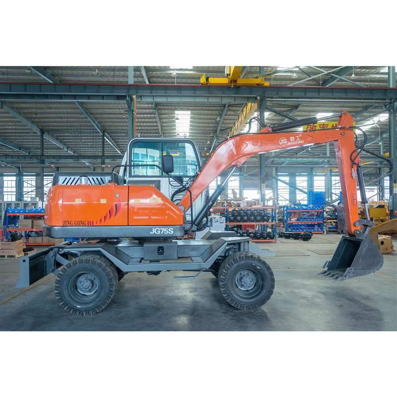 Excavator with Cross-Country Tires