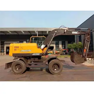 Double Cylinder Piston Pump Wheel Excavators for Sale