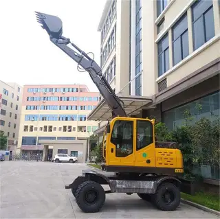 Tyre Excavator with a Gear Pump and a Piston Pump