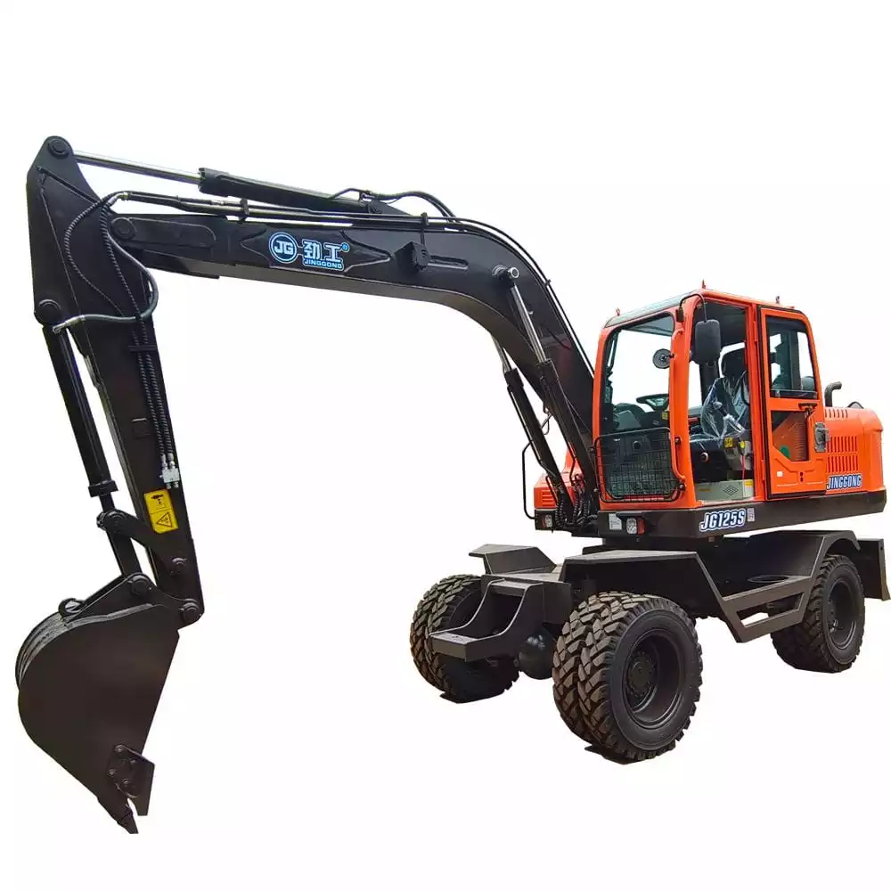 Automatic Full Hydraulic Transmission Drive Wheeled Excavator