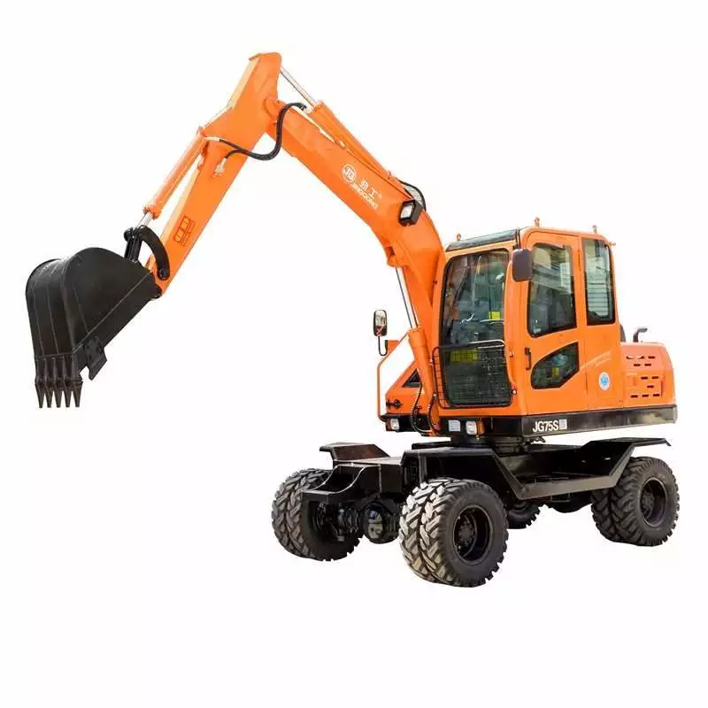 Full Hydraulic Wheeled Excavator Equipped with Lift Cab