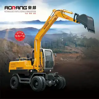 4 Wheels Hydraulic Excavators with 0.35 m³ Bucket, 9 Tons