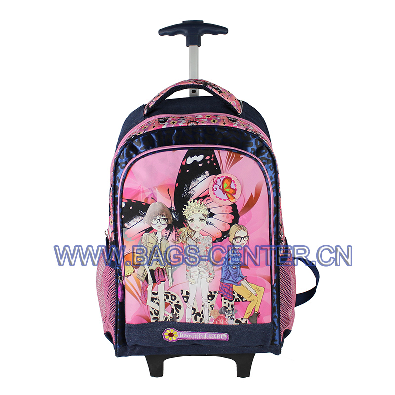 Trolley Backpack with Wheel for Girls ST-15BG05TR