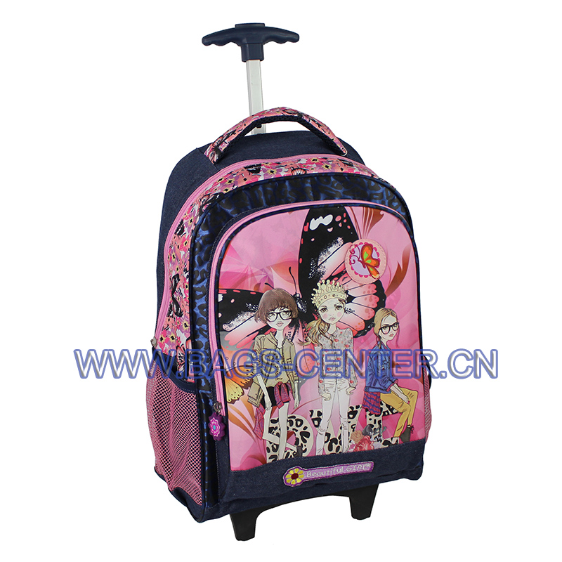 Trolley Backpack with Wheel for Girls ST-15BG05TR