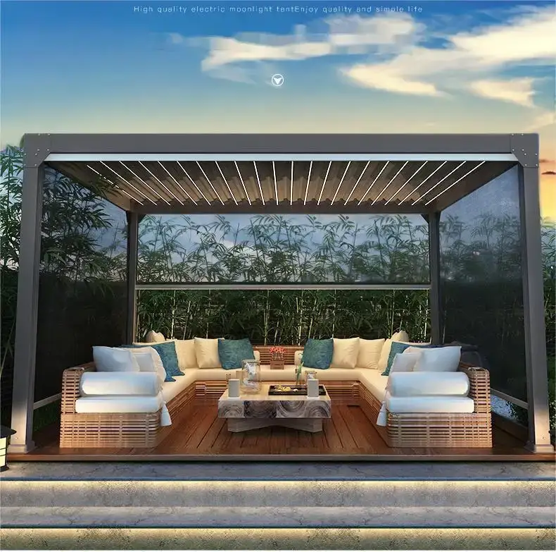 Retractable Aluminum Arches, Arbours, Pergolas, Waterproof
