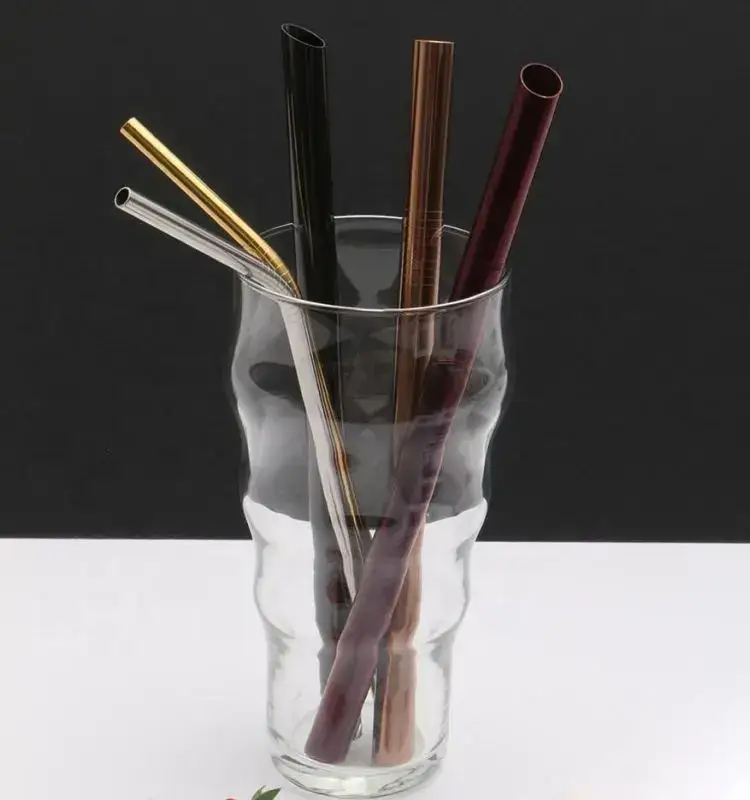 Coloured Stainless Steel Straw, Dia 12 MM, Length 266.7 MM