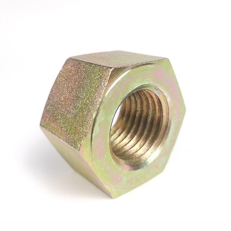 100 Pcs 9/16-18 Grade 8 Hex Finish Nuts - Yellow Zinc, Fine Thread, Lexar Industrial