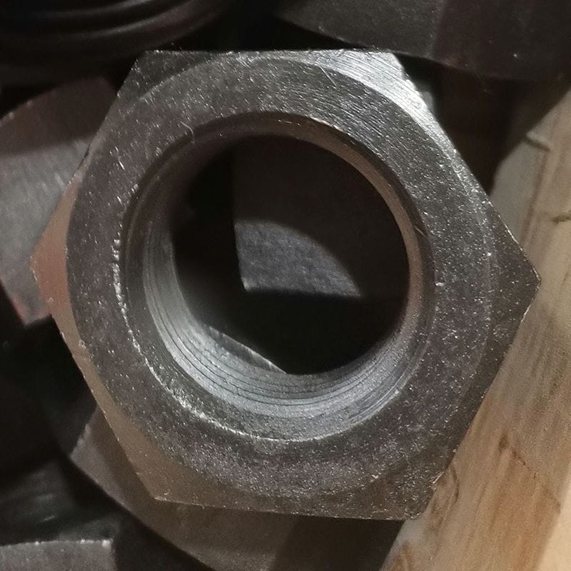 ASME B1.1 Heavy Hex Nut, ASTM A194 2H, Black Oxide, 2 Inch