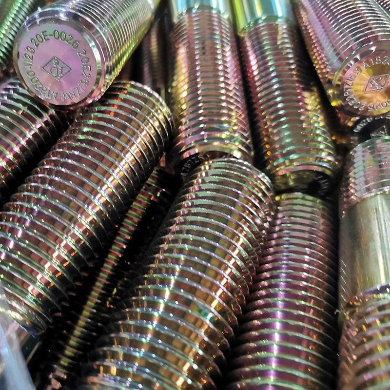 ASTM A193 B7 Bolting, API 20E BSL 2, 1-3/8 Inch, Zinc Coated