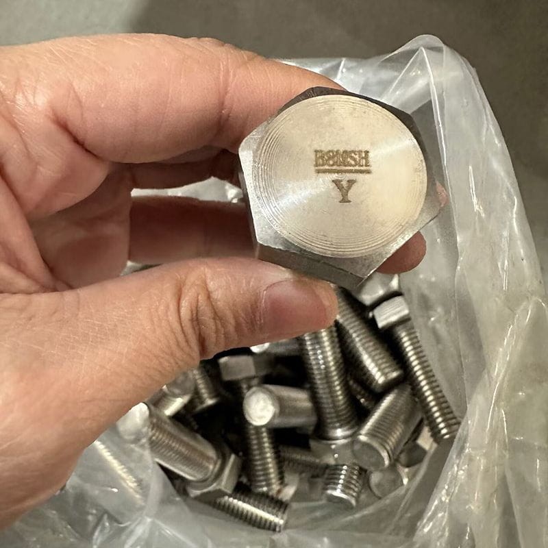ASTM A193 B8M Hex Cap Bolt, 9 UNC, Class 2A, ASME B18.2.1