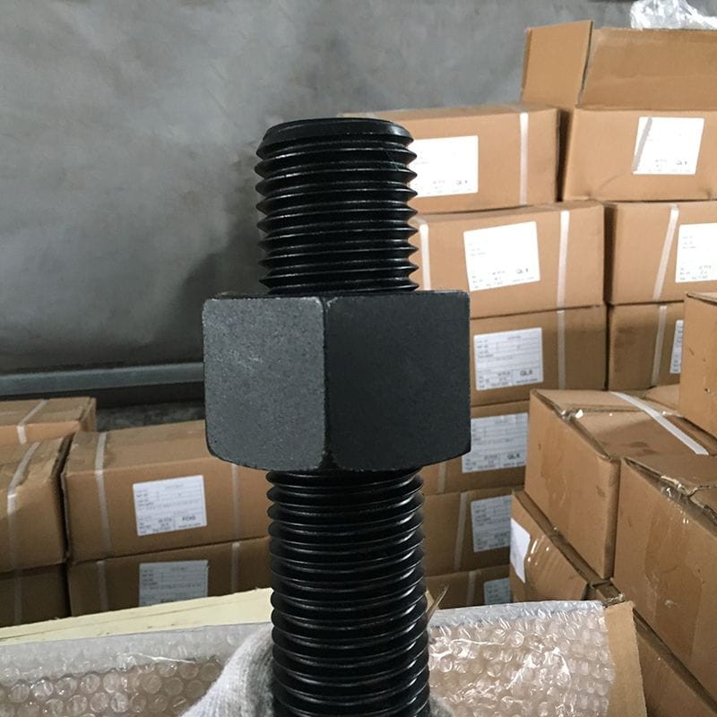ASTM A193 Grade B16 Bolt with Nuts, 6 UNC, 1-1/2 IN, 400 MM