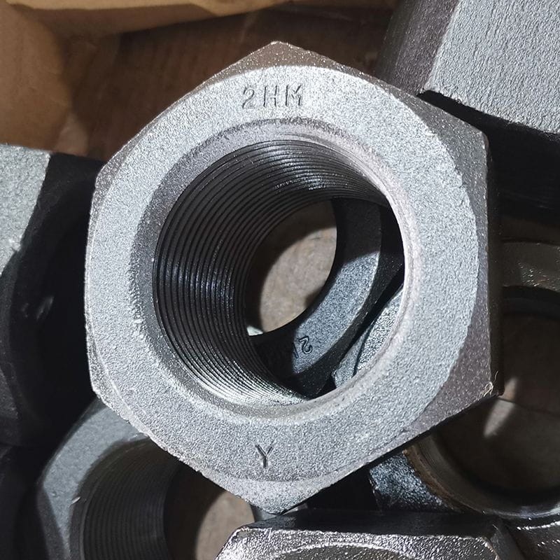 ASTM A194 2HM Heavy Hex Nut, ASME B18.2.2, 3 IN, Black Oxide
