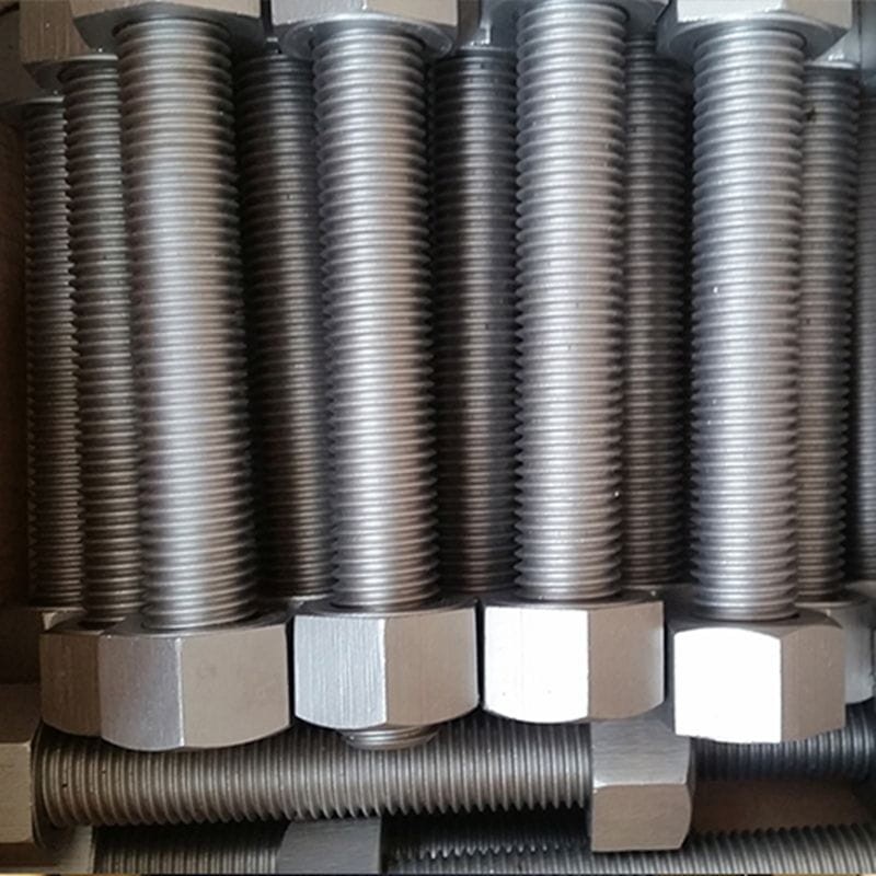 ASTM A453 660 Class A Bolt, 2 Hex Nut, DIN 976, 130 MM, M20