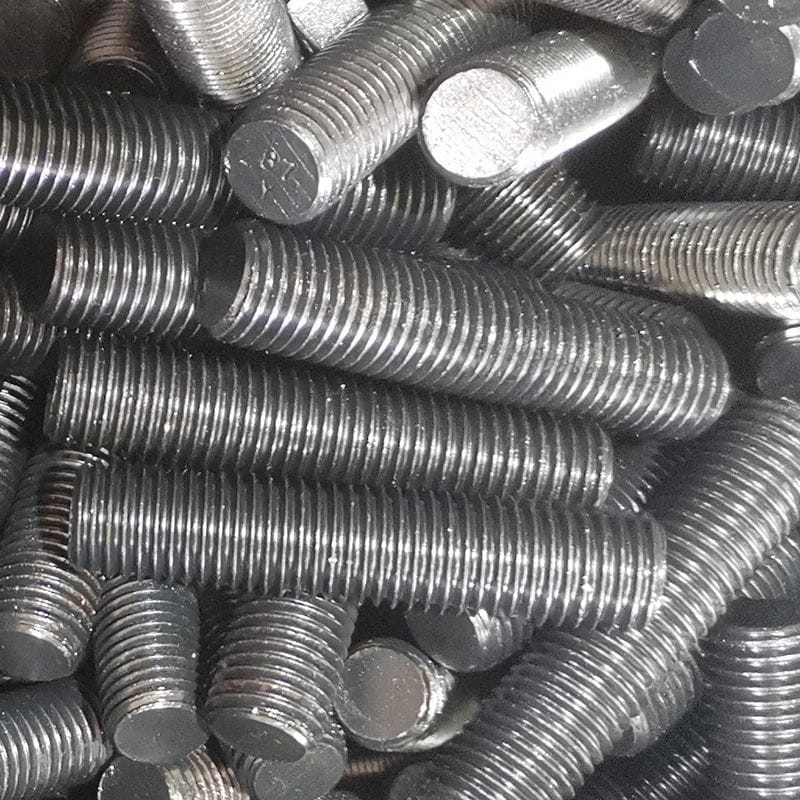 Black Finish Fully Threaded Bar, ASTM A193 B7, M12, 70 MM
