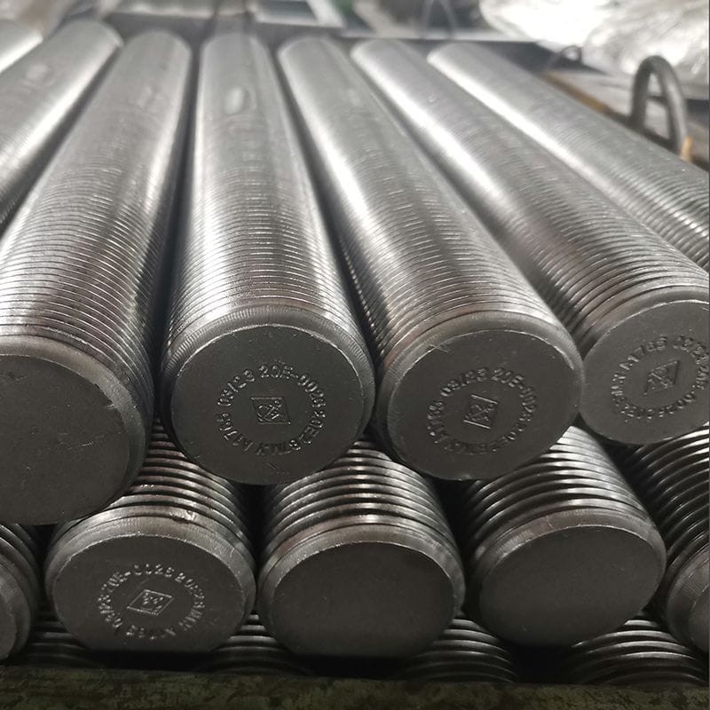 Black Oxide Finish Threaded Rod, API 20E Bolting, 1-1/2 Inch
