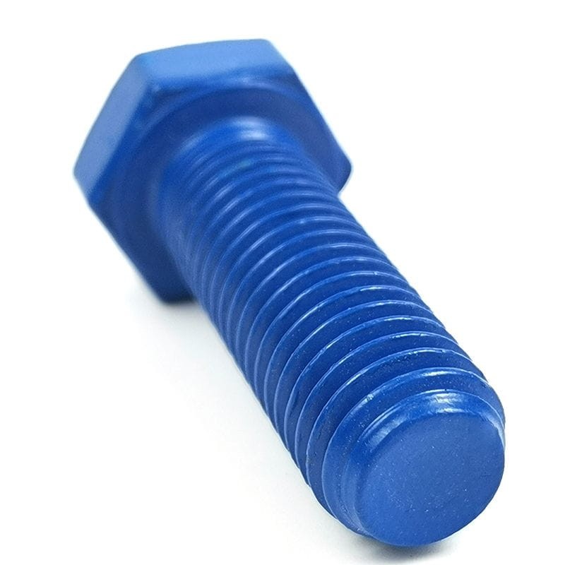 Ceramic Fluoropolymer Coated Bolt, ANSI B18.2.1, 5/8 Inch