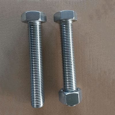 Full Thread Hex Bolt, DIN 933, ASTM A320 GR B8M CL 2, M30
