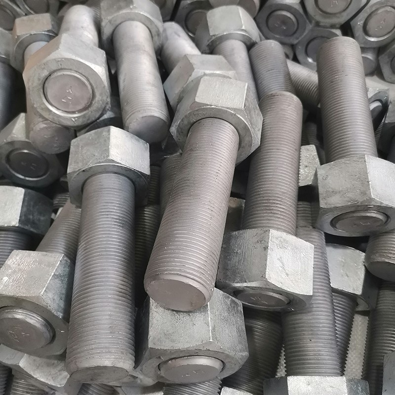 Hot Dip Galvanized Bolts and Nuts, 8 UNC, 2 IN, ASTM A320 L7