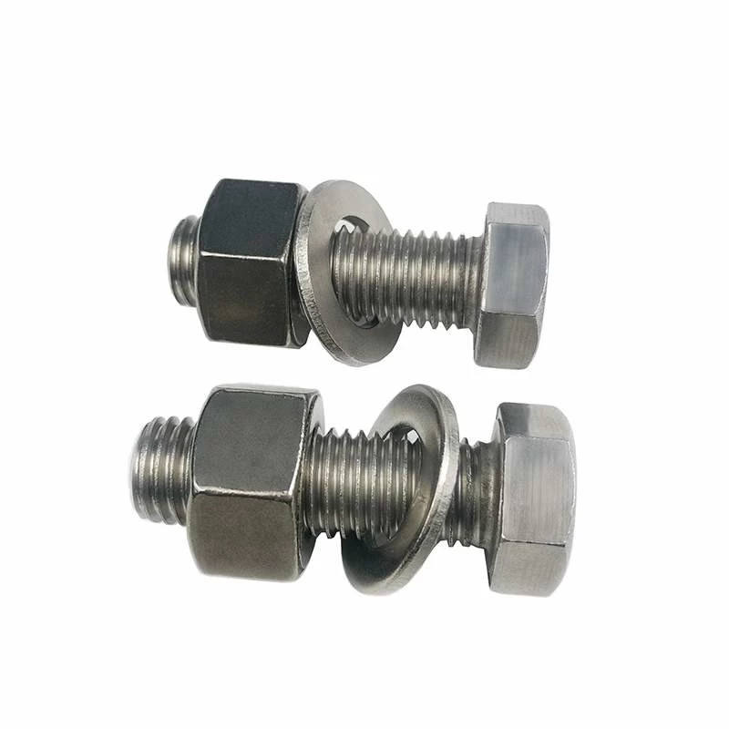 Hex Head Bolt with Nut and Washer, ANSI B18.2.1, 1-1/8 Inch