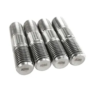 Double Head Stud Bolt, ASTM A286, UNS S66286, SS, M12, 55 MM