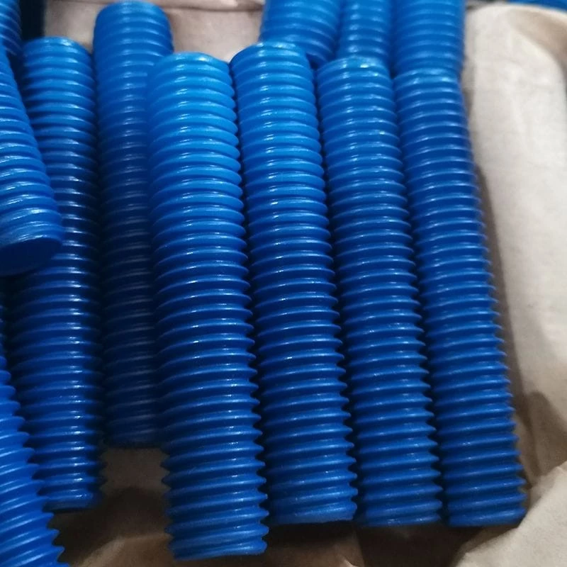 Blue PTFE Coated Threaded Bar, ASTM A193 B7, M20, 80 MM