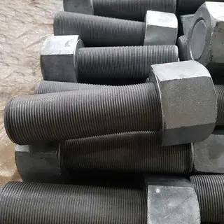 M30 Threaded Rod with Hex Nut, ASTM A193 B16, 180 MM, HDG