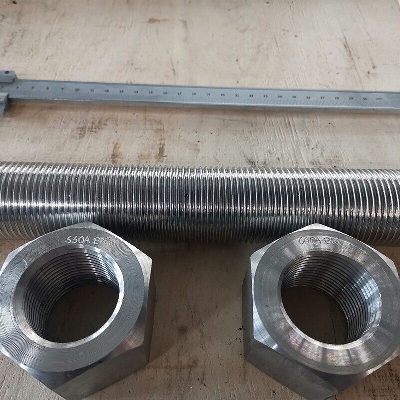 UNS S66286 Stud Bolt, ASME SA453 660 CL. A, Full Thread, M42