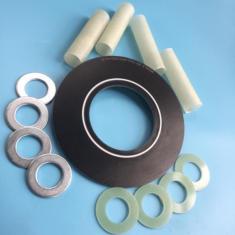 4 Inch Dielectric Flange Kit, G10 Sleeve and Washer, 900 LB