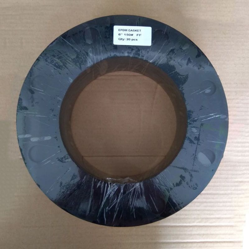 Full Face EPDM Rubber Gasket, 6 Inch, 150 LB, ASME B16.21