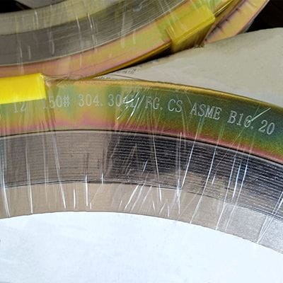 Gasket with CS Outer Ring, ASME B16.20, 12 Inch, SS 304 CR