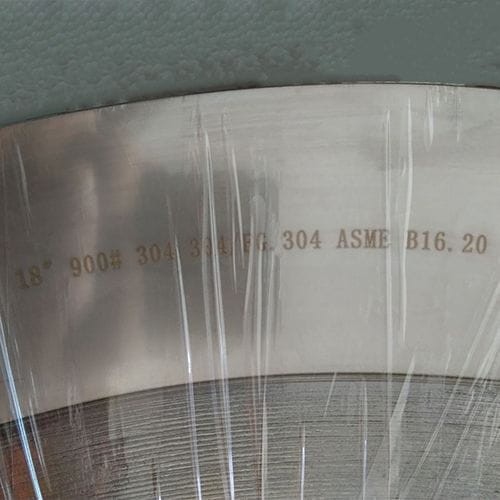 Gasket with SS 304L Outer Ring, 18 Inch, 900 LB, FG Filler