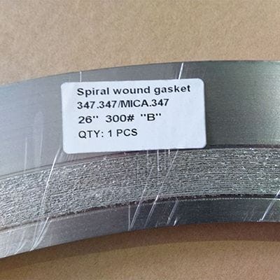 MICA Filled Spiral Wound Gasket, SS 347, 26 Inch, 300 LB