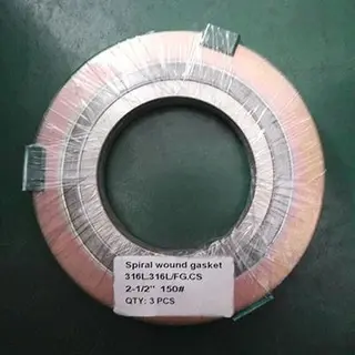 Spiral Wound Gasket, ASME B16.20, SS 316 IR, CS OR, 2-1/2 IN