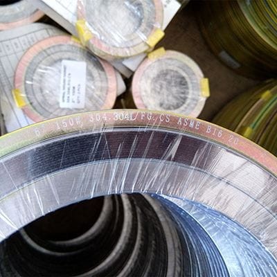 SS 304 Inner Ring Gasket, CS Outer Ring, FG Filler, 6 Inch
