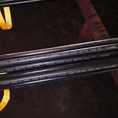 ASTM A335 P91 SMLS Steel Pipe, ASME B36.10, 1 Inch, SCH 40