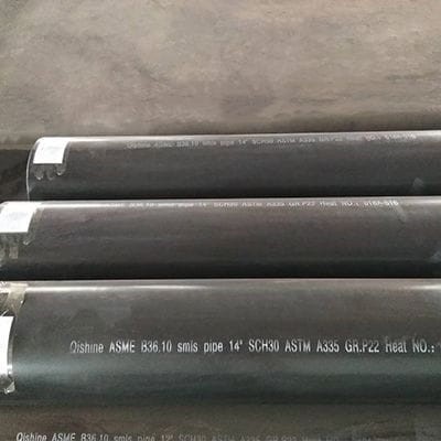 High Temperature Seamless Steel Pipe, ASTM A335 P22, 14 Inch