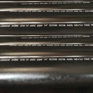 Seamless Alloy Steel Pipe, ASTM A335 P22, 14 Inch, 6 Meter