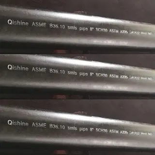 Alloy Steel ASTM A335 P22 Pipe, Seamless, ASME B36.10, 8 IN