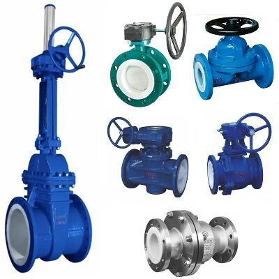 Fluorine-Lined Valves Fluorine-Lined Valves