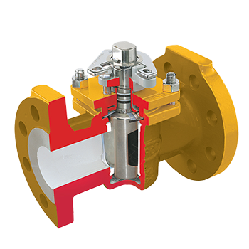 Non-lubricated Plug Valve Crosssection Non-lubricated Plug Valve Crosssection