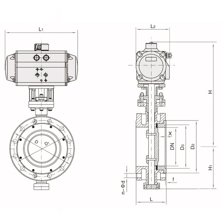 Pneumatic Hard Seal Butterfly Valve