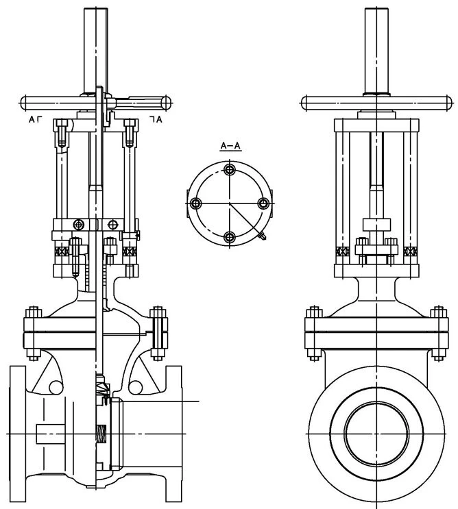 Parallel Double Disc Gate Valves Drawing